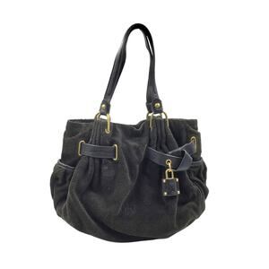 Juicy Couture Y2k Vintage Black Terry Shoulder Bag